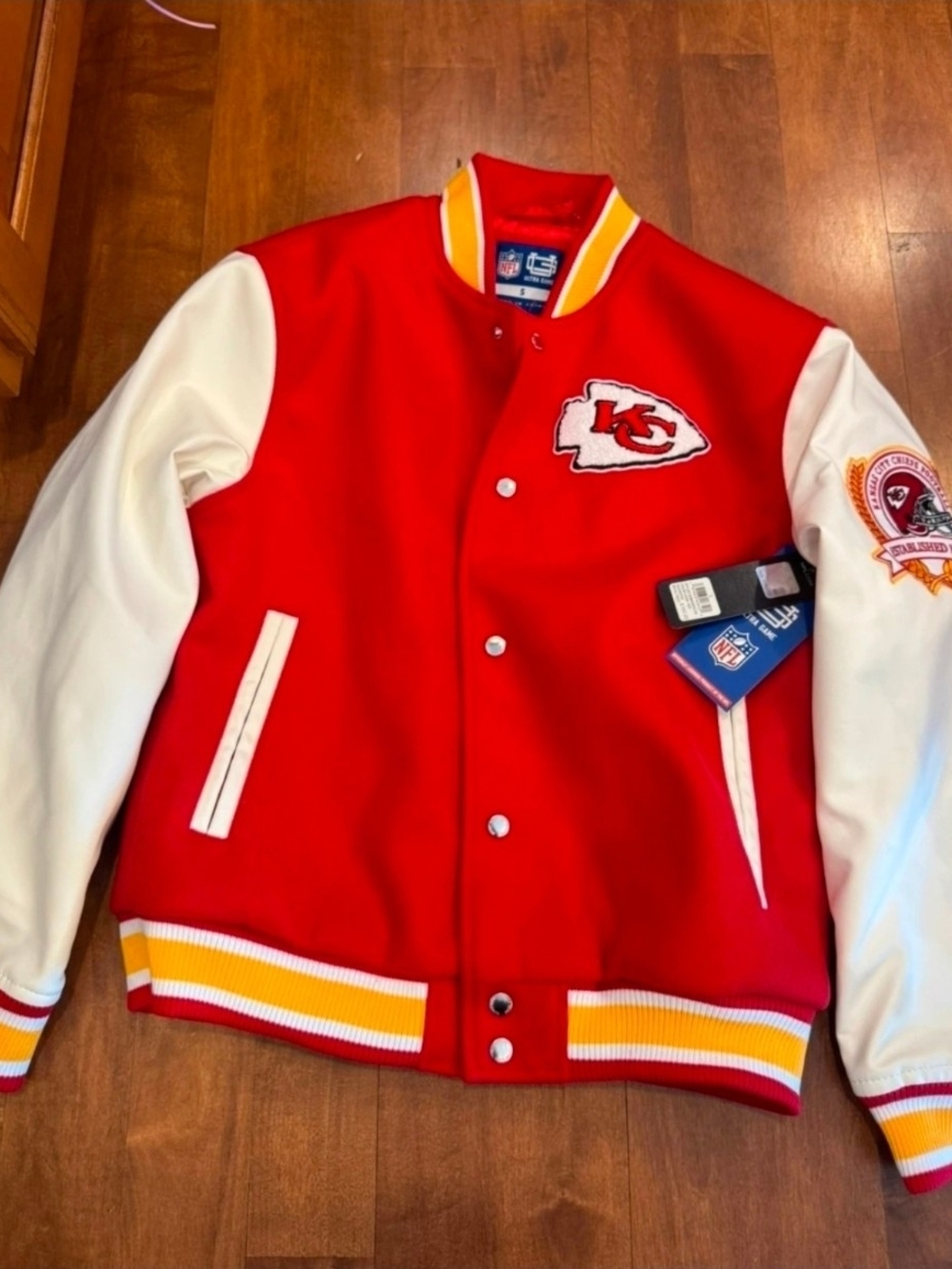 Kansas City Chiefs Red & White Varsity Jacket